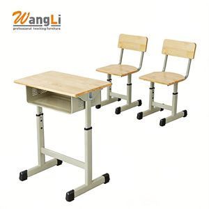 Muebles Metálicos Modernos para Preescolar, Juego de Mesa y Sillas para Niños con Cajón para Juguetes, Gancho para Libros, Diseño Antipinzamiento Colorido, Uso Escolar, OEM - Product Image 4