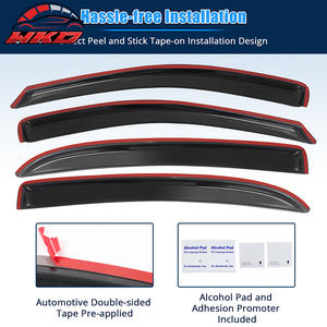 Viseras Acrílicas para Ventanas de Chevy Cobalt Sedan 05-10, Protección Solar y Contra la Lluvia, 4 Piezas - Product Image 4