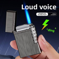 Briquet torche à flamme unique DEBANG, puissant, pour cigares et cigarettes, briquet Langsheng en alliage de zinc, haute qualité, rechargeable au gaz