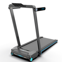 Tapis roulant électrique pliable avec écran LED, inclinaison automatique à 20 %, capacité de charge de 400 lb, moteur 1.0, portable, pour usage domestique