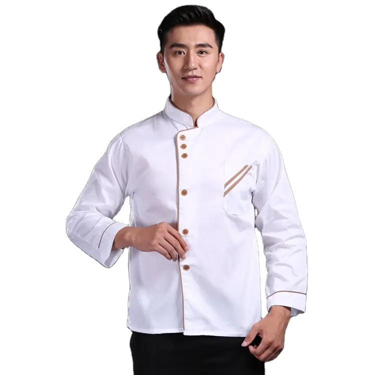 Unisex Custom Wholesale Restaurant Cook Uniform Bakery Bar School Canteen Workers Chef Jacket Short&Long-Sleeved Chef Uniform