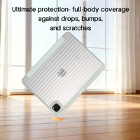 Funda Ultra Delgada con Textura Ondulada Tipo Origami para iPad Pro M4 Air M2 11 13 Pulgadas, Funda Protectora Antigolpes con Amortiguación de Aire, Carcasa Corrugada