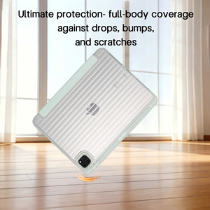 Étui pour <span class=keywords><strong>iPad</strong></span> ultra fin à texture ondulée Origami pour <span class=keywords><strong>Pro</strong></span> M4 Air M2 11 13 pouces, coussin d'air antichoc, coque ondulée - Product Image 2