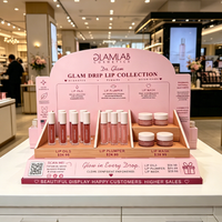 Présentoirs de comptoir en carton personnalisés pour produits de maquillage (cils, rouges à lèvres)