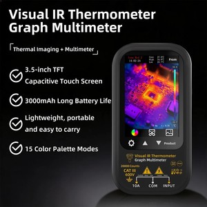 SH6 320320 เครื่องถ่ายภาพความร้อนอินฟราเรดและมัลติมิเตอร์แบบดิจิตอล 2-in-1 การวัดข้อมูล การบันทึกข้อมูล ภาพหน้าจอ จีนแผ่นดินใหญ่ - Product Image 1