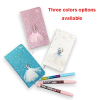 Cuaderno Creativo de Ballet para Niñas con Bolígrafo, Set de Regalo, Diario de Hadas de Dibujos Animados para Estudiantes, Cuaderno con Alas