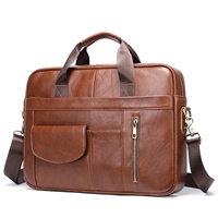 Sacs à ordinateur portables pour hommes, sacs à main imperméables pour ordinateur, sacs bandoulière, sacoches en cuir souple, vente en gros, personnalisables