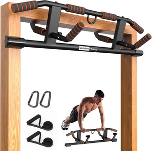 Barra de dominadas Wellshow Sport para montar en la pared, estación multifuncional para flexiones y ejercicios de fuerza en casa. - Product Image 1