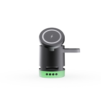 Chargeur sans fil magnétique 4 en 1 15W avec haut-parleur et lumière RGB, support pliable pour téléphone, montre S1 S10, écouteurs, maison, bureau