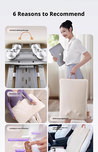 Cuscino Massaggiante Riscaldato per Auto, Casa e Ufficio, Supporto Ergonomico Ultra-Sottile per Schiena e Vita, Tappetino Massaggiante Senza Fili per Ampi Aree - Product Image 5