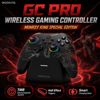 WOOKING GC PRO Pengontrol Gamepad Nirkabel Multi-Platform Tri-Mode 2.4G/BT Desain Ergonomis Getaran Ganda Sensor Gerak untuk Gaming