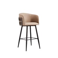 Coussin en éponge haute densité, respirant, en similicuir, antidérapant, avec pieds en métal, élément décoratif tendance pour comptoir et tabouret de bar