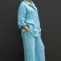 Ensemble de chemises décontractées amples de couleur unie pour femmes, grande taille