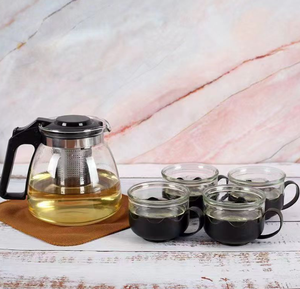 Théière <span class=keywords><strong>en</strong></span> <span class=keywords><strong>Verre</strong></span> Résistante <span class=keywords><strong>à</strong></span> la Chaleur <span class=keywords><strong>avec</strong></span> Poignée <span class=keywords><strong>en</strong></span> Plastique et <span class=keywords><strong>Infuseur</strong></span> <span class=keywords><strong>en</strong></span> Acier Inoxydable – Idéal comme Cadeau - Product Image 5