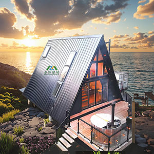 Casa Prefabricada Modular Moderna con Dormitorio, Estructura <span class=keywords><strong>de</strong></span> Acero Impermeable para Campamentos <span class=keywords><strong>de</strong></span> Verano, Hoteles, Complejos Turísticos, Apartamentos, Casa Triangular - Product Image 1
