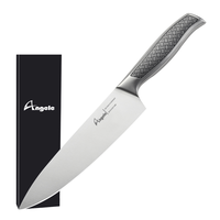 Couteau de chef allemand en acier inoxydable 1.4116 Lame ultra tranchante de 8 pouces avec manche creux antidérapant Couteau de cuisine