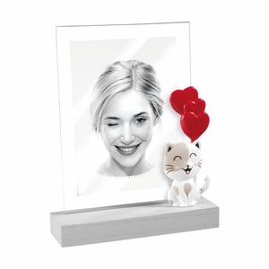 Cadre photo en acrylique avec décoration rouge 13x18cm - Product Image 1