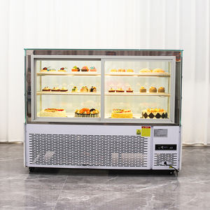 קומה קלאסית לעמוד עוגת זכוכית ישרה עם דלת פתיחה אחורית לבית קפה מאפייה - Product Image 6