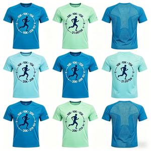 Wholesale Sports T-shirts <b>Polyester</b> Custom Sublimation <b>Tshirts</b> Printing Promotional Blank Marathon Race Running t Shirt - Product Image 1