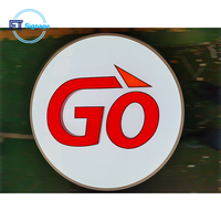 Enseigne lumineuse LED ronde personnalisée, logo en acrylique, enseigne publicitaire murale illuminée pour boutique, café, restaurant