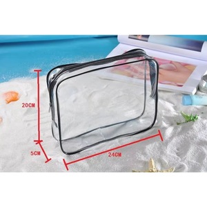 Sac de toilette transparent imperméable et portable, ensemble trois-en-un de voyage, sac de maquillage tendance, fabriqué par une usine certifiée BSCI - Product Image 3