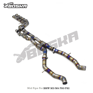Tubo Intermedio de Longitud Igual para BMW M3/M4 F80/F82 3.0T 2014-2019, Tubo de Escape Boska Racing M3 de Titanio de 70 mm/2.75 Pulgadas, Tubos en X - Product Image 2