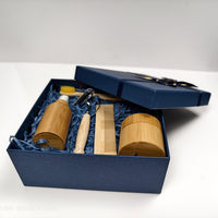 Vente directe en usine écologique emballage cosmétique vaporisateur verre ensemble de produits en bambou avec bouchon Bambu