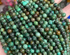 Round Gemstone Beads African Green <strong>Jade</strong> Gem <strong>Stone</strong> Beads for Making Beads - Product Image 4