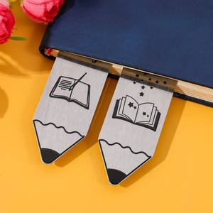 Marcapáginas <span class=keywords><strong>de</strong></span> metal con cita inspiradora, colgante para libro en forma <span class=keywords><strong>de</strong></span> lápiz, accesorio decorativo con <span class=keywords><strong>citas</strong></span> en inglés para lectura - Product Image 4