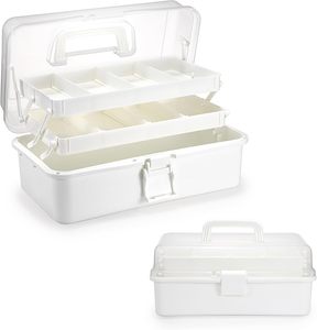 XinyiArt Caja Organizadora de 3 Capas Blanca para Suministros de Costura, Medicamentos, Herramientas, Manualidades y Arte - Product Image 6