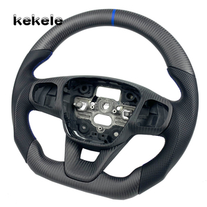 Amélioration de l'intérieur de la voiture, volant en cuir et fibre de carbone personnalisé pour Ford <span class=keywords><strong>Focus</strong></span> MK4 MK7 MK7.5 MK8 Carnival <span class=keywords><strong>ST</strong></span> - Product Image 5