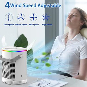 Ventilador de Aire Acondicionado Portátil Mini 2023, Ventilador de Escritorio Pequeño con Oscilación Automática, Acondicionador de Aire Recargable - Product Image 3