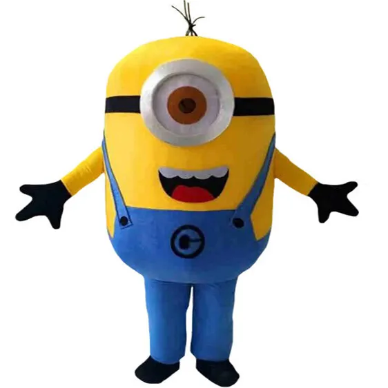 Costume de mascotte adulte M * inions avec un œil professionnel complet