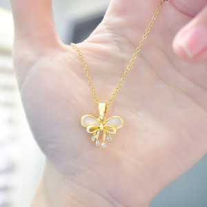 Collar con Colgante <span class=keywords><strong>de</strong></span> Lazo <span class=keywords><strong>de</strong></span> <span class=keywords><strong>Piscis</strong></span> con Diamantes, <span class=keywords><strong>de</strong></span> Acero Inoxidable, Accesorios <span class=keywords><strong>de</strong></span> Joyerí<span class=keywords><strong>a</strong></span> para Mujer - Product Image 6