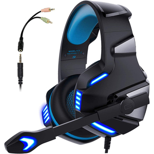 Casque d'écoute pour ordinateur V-3 à <span class=keywords><strong>prix</strong></span> réduit, casque de jeu filaire monté sur la tête, casque pour ordinateur de bureau et ordinateur portable avec microphone - Product Image 1