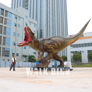 Estatua de dinosaurio móvil sincronizada con jardín de gran tamaño de 6,4 metros de altura, animatronic mecánico de voz rugiente para Sa - Product Image 2