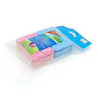 Éponge de nettoyage de cuisine en cellulose super absorbante Foamstar, 2 pièces, avec tampon à récurer au sable