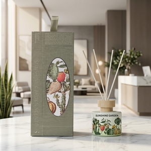 Difusor <span class=keywords><strong>de</strong></span> Aromas Artesanal <span class=keywords><strong>de</strong></span> 100 ml, Aroma <span class=keywords><strong>Sunshine</strong></span> Garden Floral, en Frasco <span class=keywords><strong>de</strong></span> Vidrio, Larga Duración, Sin Alcohol, Set <span class=keywords><strong>de</strong></span> Regalo, Venta al Por Mayor, Personalizable - Product Image 1