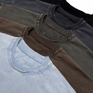 Camiseta Oversize Vintage Lavada con Degradado, Estilo Urbano, Tallas Grandes, Personalizada, MOQ Bajo, Logotipo Personalizado, OEM - Product Image 3