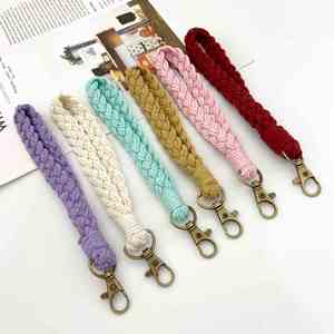 Chaîne de suspension pour téléphone portable, pendentif en corde de coton DIY, crochet pour accrocher le téléphone, porte-clés, sangle de poignet, accessoires de pendentif - Product Image 2