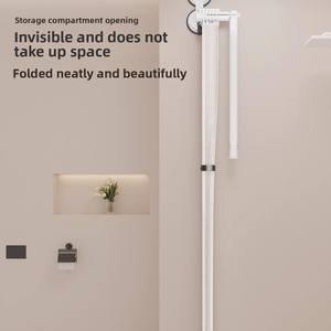 Support mural pliable en métal CF pour gobelets, <span class=keywords><strong>sans</strong></span> perçage, 90 unités °   Tringles de <span class=keywords><strong>rideau</strong></span> de douche pliables pour coin de salle de bain - Product Image 6