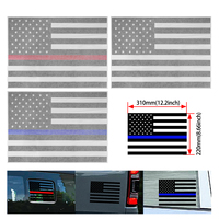 Autocollants de Fenêtre de Voiture de Luxe en PVC, Modification Personnalisée des Lignes, Autocollants de Fenêtre avec Drapeau National, Logo Emblème
