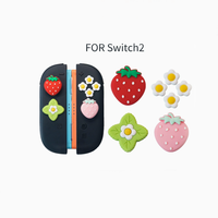 Kit de protection Fraise : Capuchons antidérapants en silicone pour joysticks Switch 2 et protections de manettes pour NS 2 Lite Oled