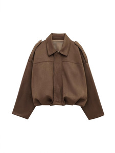 Chaqueta de <span class=keywords><strong>aviador</strong></span> con efecto de textura de viento informal de conejo largo de piel de serpiente para <span class=keywords><strong>mujer</strong></span> europea americana transfronteriza 2025 otoño nueva moda - Product Image 4