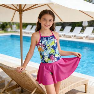 Traje de Baño Tankini Personalizado para Niñas, Traje de Baño de <span class=keywords><strong>Sirena</strong></span> con Tirantes Cruzados Ajustables, Traje de Baño de Dos Piezas para Playa de Verano, Tallas 4-12 - Product Image 2