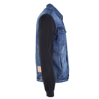 Veste en jean pour homme sur mesure avec col en fourrure intégral, nouveau design, 100% coton, veste de course pour l'hiver