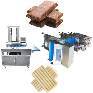 Otomatik Protein enerji Bar ekstrüzyon yapma makinesi pirinç keki yapma makinesi çikolata enerji Bar üretim hattı