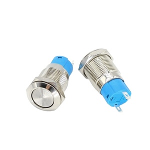 12mm ABS không thấm nước điện tử <span class=keywords><strong>push</strong></span> <span class=keywords><strong>button</strong></span> chuyển 2-pin cao đầu tự khóa/không khóa đầu phẳng thiết lập lại điện bắt đầu IP65 10A - Product Image 4