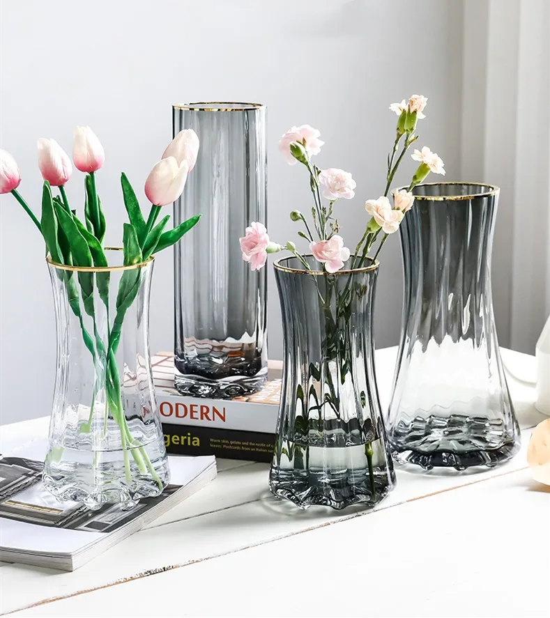 Factory Produced Wholesale Glass Flower Vase for Home Decor