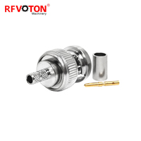 Connecteur coaxial BNC 50 ohms, connecteur coaxial RF 75 ohms, fiche mâle BNC à sertir, connecteur RF pour câble coaxial BT3002 ST212